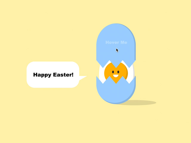 CSS EASTER EGG ANIMATION/ CSS Hover Transition