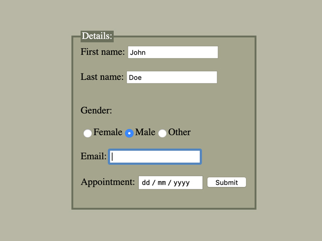 HTML form tag