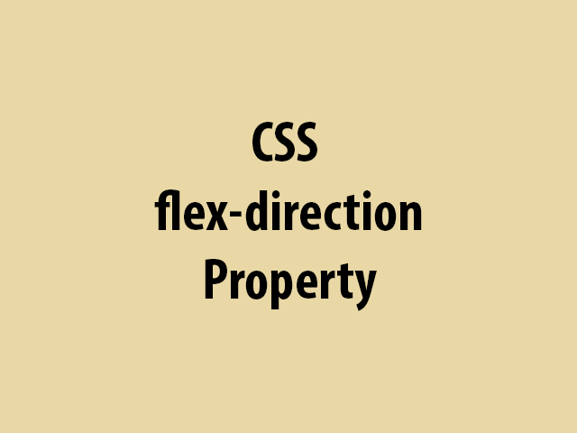 CSS flex-direction Property