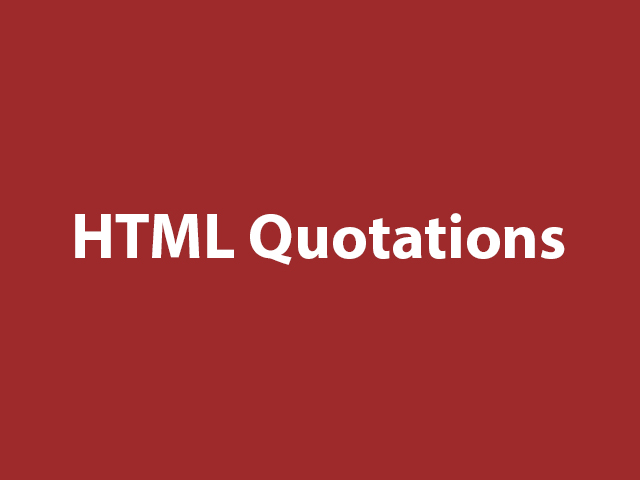 HTML Quotations