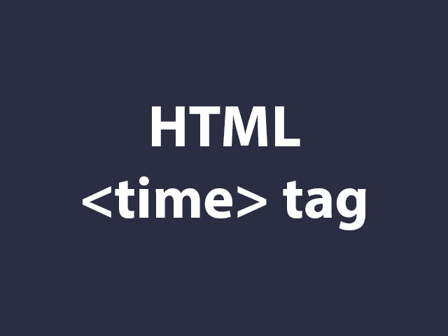 HTML time tag