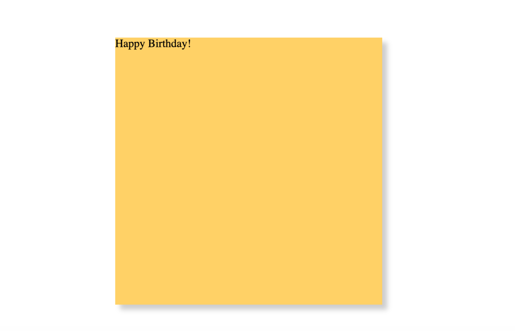 HTML & CSS Birthday Card