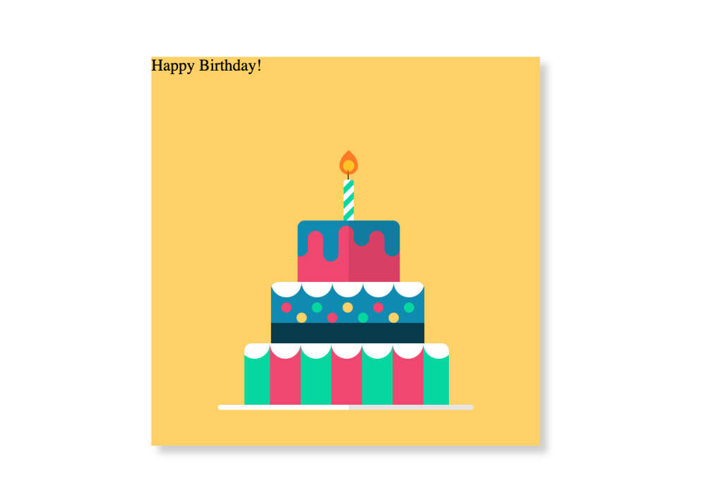 CSS birthday card 
