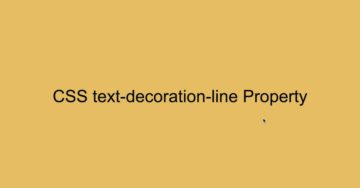 CSS text-decoration-line Property
