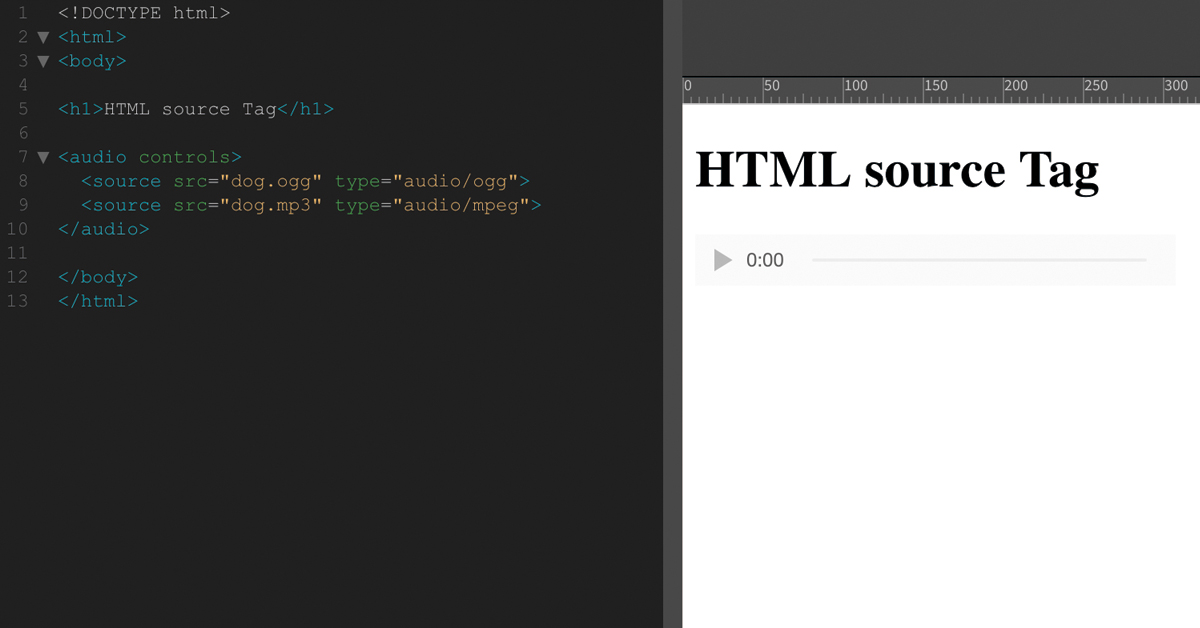 HTML source tag