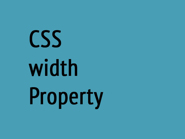 CSS width Property