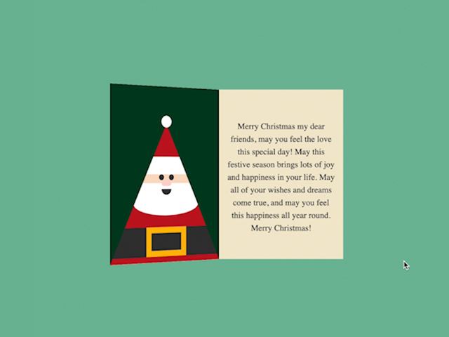 CSS Christmas Card - Santa Claus